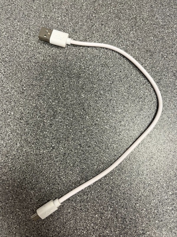 10 in. White Micro USB to USB cord