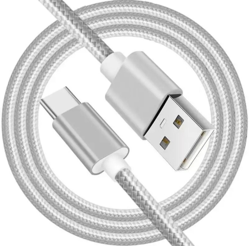 USB C charging cable protected by Braided nylon, 3ft and 6ft long gallery