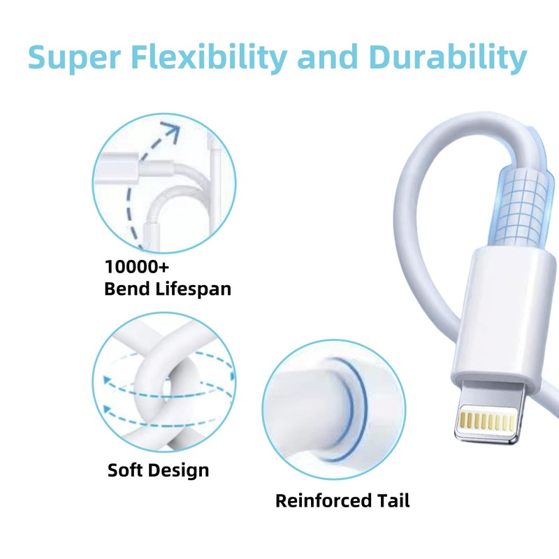 USB C to Lightning Cable 10FT 2 Pack,Extra Long MFi Certified for iPhone Char... gallery