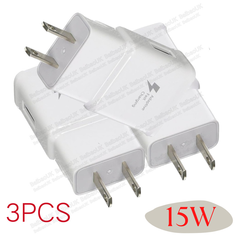 3 PACK USB Fast Charger Block Wall Power Adapter Head For Samsung Android Google