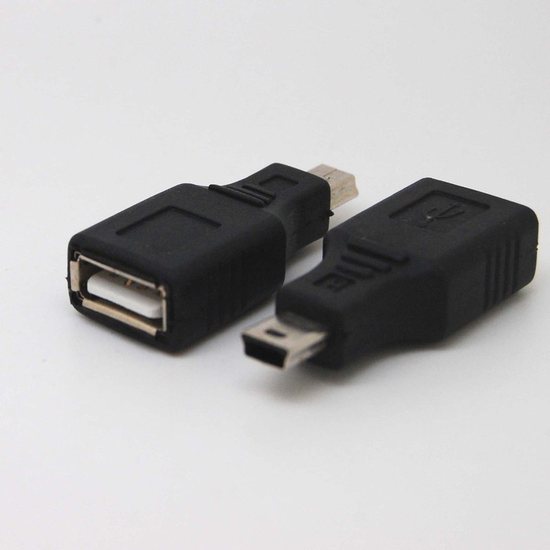 10pcs Usb 2.0 Type A Female to Mini B 5 Pin Male Cable Adaptor Connector