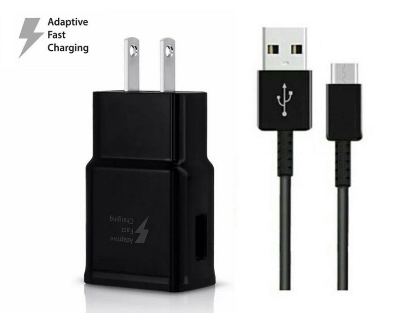Fast Wall Charger +3FT Type-C CABLE for Original Samsung Galaxy A10E A10e Black
