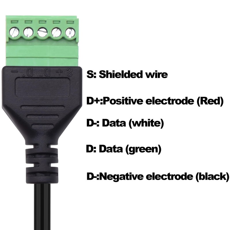 2 PCS Mini USB Screw Terminal Block Connector Cable Solderless Converter gallery
