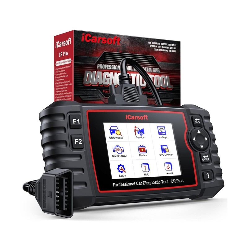 iCarsoft CR Plus OBD2 Scanner Diagnostic Tool, Code Reader for ABS Transmissi...