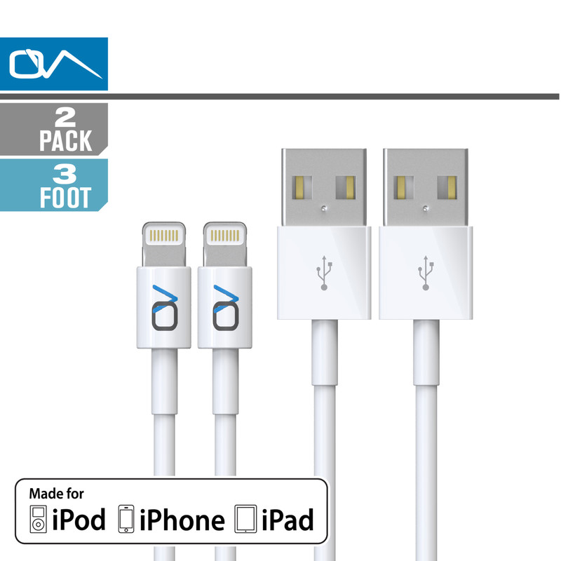 2-Pack OEM Fast Charger Cable Cord For iPhone 5 6 7 8 X 11 12 13 14 Pro Max 3FT gallery