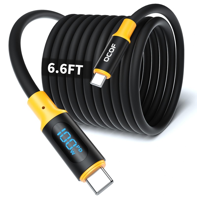 100W USB to USB Cable 6.6FT, USBC to USBC Cable with Display Fast Charging Co…