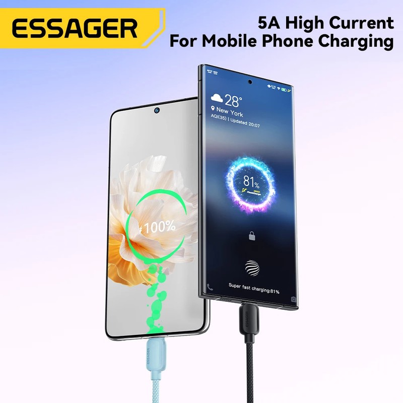 100W USB-C to USB-C Cable MacBook Samsung Xiaomi Huawei 5A PD Fast Charge 3M gallery