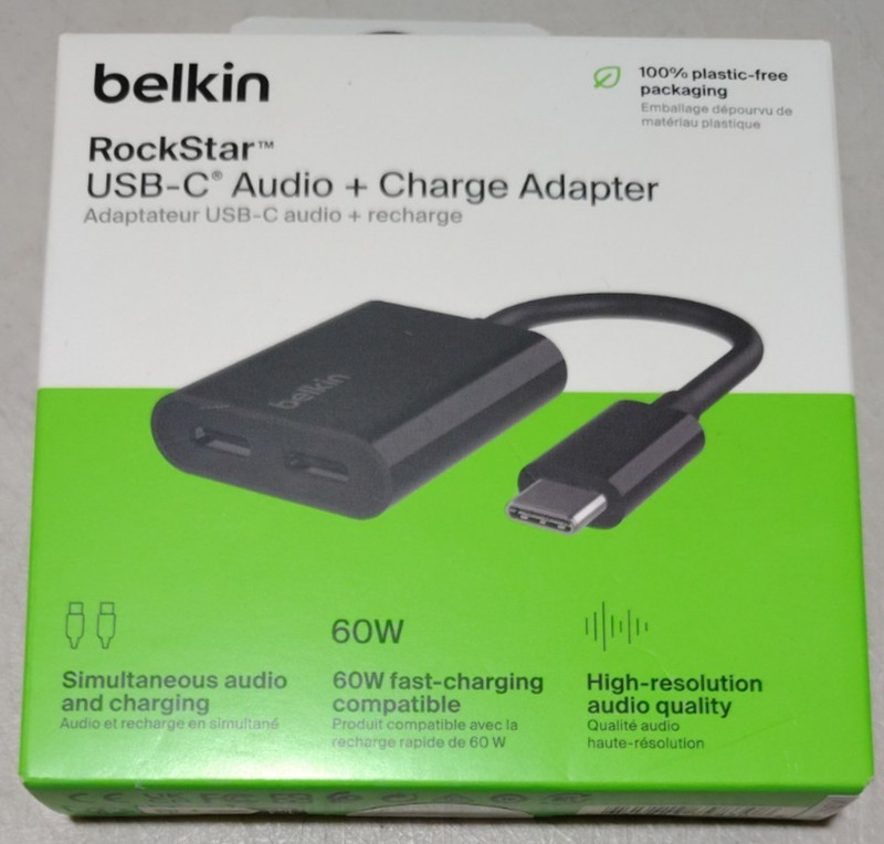 Belkin USB-C Splitter (Audio + Charge Adapter) Headphone splitter ipad iPhone 15