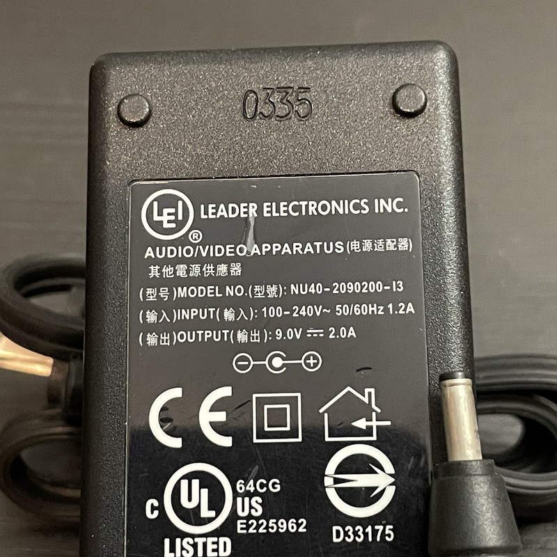 ✅Leader Electronics NU40-2090200-I3 9V 2A AC Adapter Power Supply OEM #️⃣0603 gallery