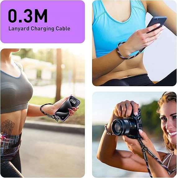 USA Phone Lanyard Crossbody Built in USB-C Fast Charging Cable with 2 Phone Tabs gallery