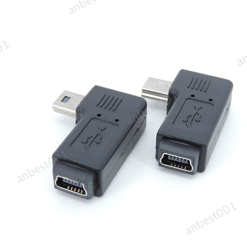 Mini USB 5pin elbow male to female 90 degree adapter M to F Left and right angle gallery