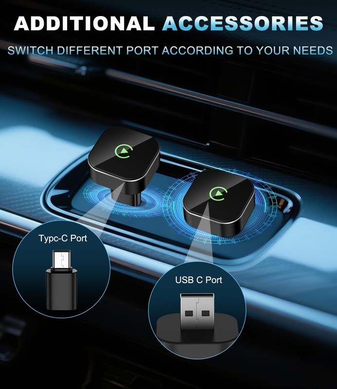 2026 Wireless CarPlay Adapter for Apple, Convert Wired to CarPlay Wireless Ad... gallery
