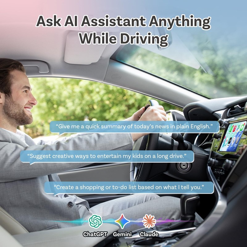 Mini Slim, 2026 Upgrade 2in1 Wireless CarPlay & Android Auto Adapter, Plug & ... gallery
