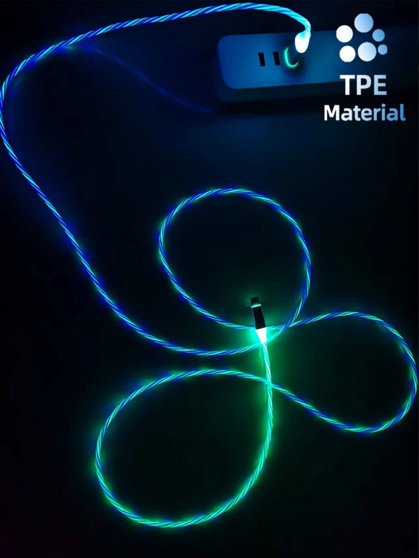 6.6ft/2m USB Cable 3A Light Up Charging Cord 7 Colors RGB Gradual Changing Sh... gallery