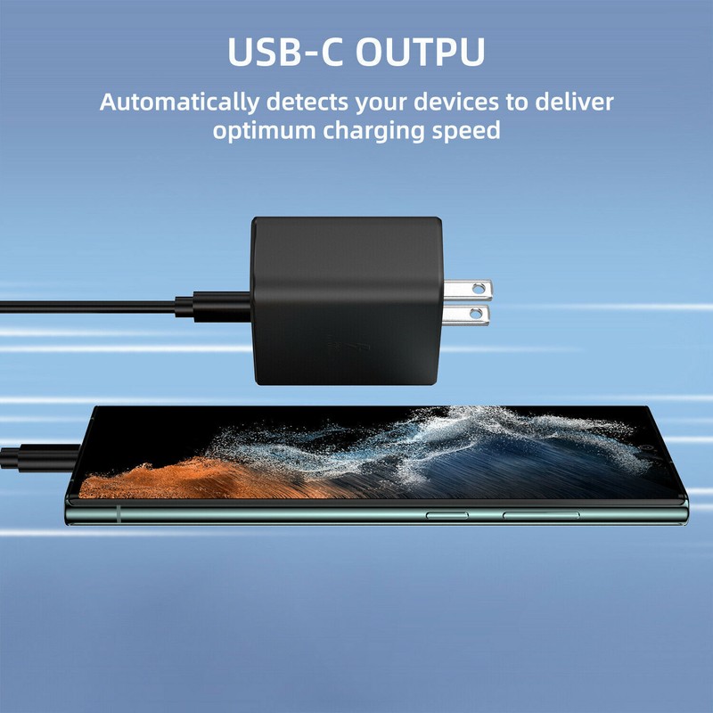 45w Type USB-C Super Fast Wall Charger +6FT Cable Fit Samsung Galaxy S23 S22 S21 gallery