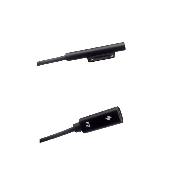 20cmFast Charging USB Type-C Power Supply For Microsoft Surface Pro 4 5 6 Go gallery
