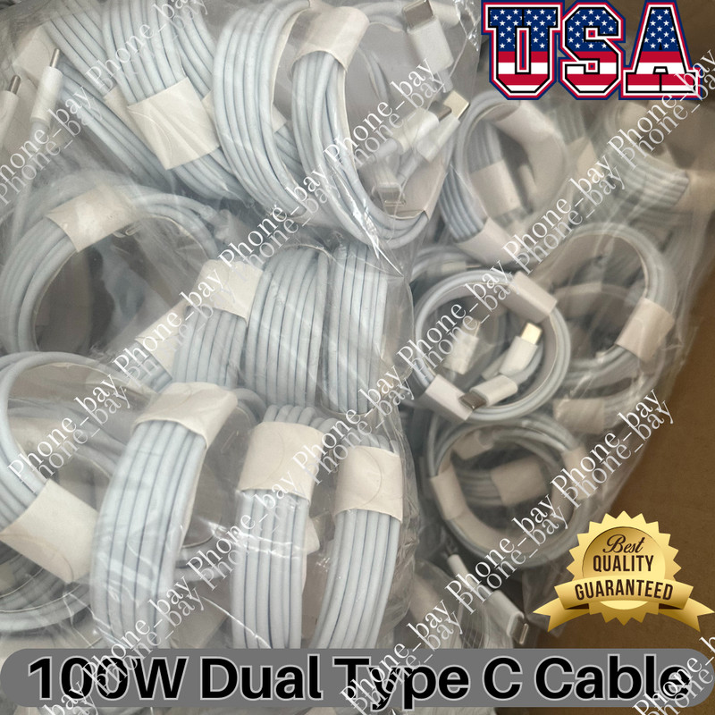 100W PD 5A Type C To USB C Cable Fast Charging Charger For Samsung iPhone 15 Lot