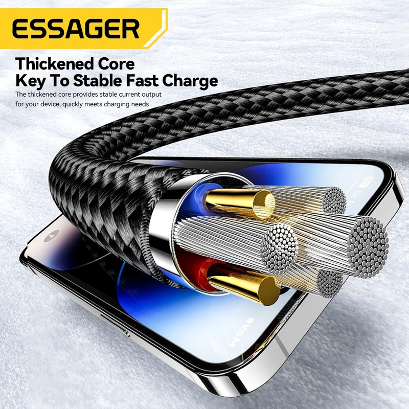 New 4 in 1 USB C Data Cable Type C PD 65W Fast Charging Wire For iPhone 15 14 13 gallery
