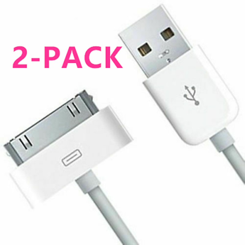 2X USB Data Sync Charging Cable Cord for iPhone 4 4S 3Gs iPod Nano Touch Video