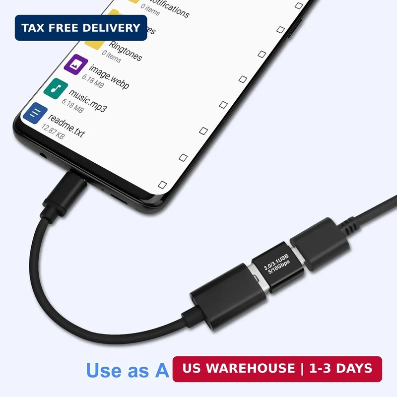 USB A to USB-C Male to Male Adapter 2-Pack OTG USB3.1 Gen2 10Gbps Converter Set gallery