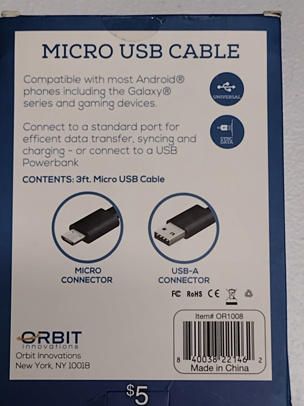 Orbit 2 Retractable 3ft Micro USB Cable Key Chain & Purse Attachment For Travel gallery