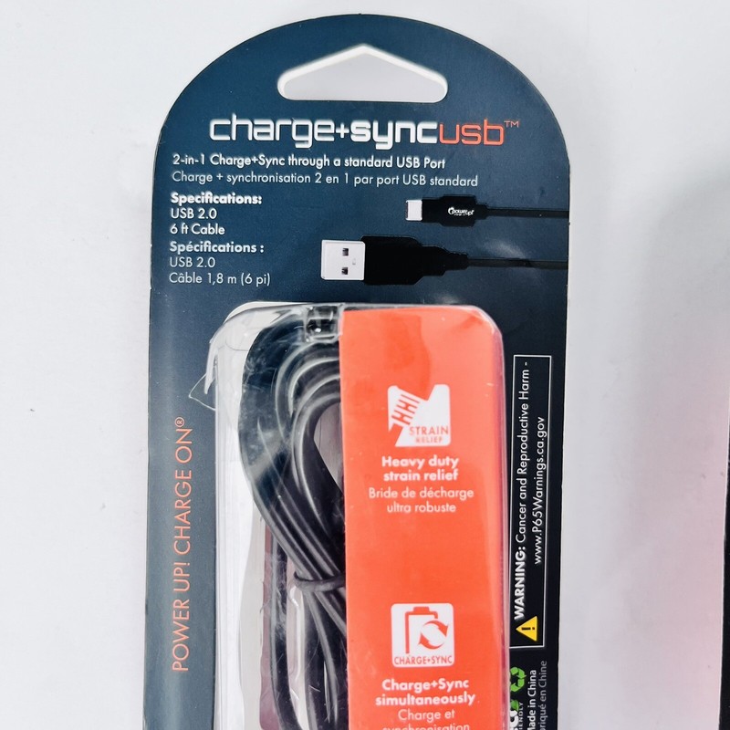 Charge and Sync USB Cable Type C 6ft Lot of 2 gallery