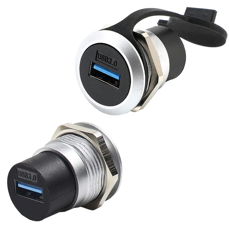 2Pack USB 3.0 Panel Mount Coupler, USB Pass Through Connector, Female to Female