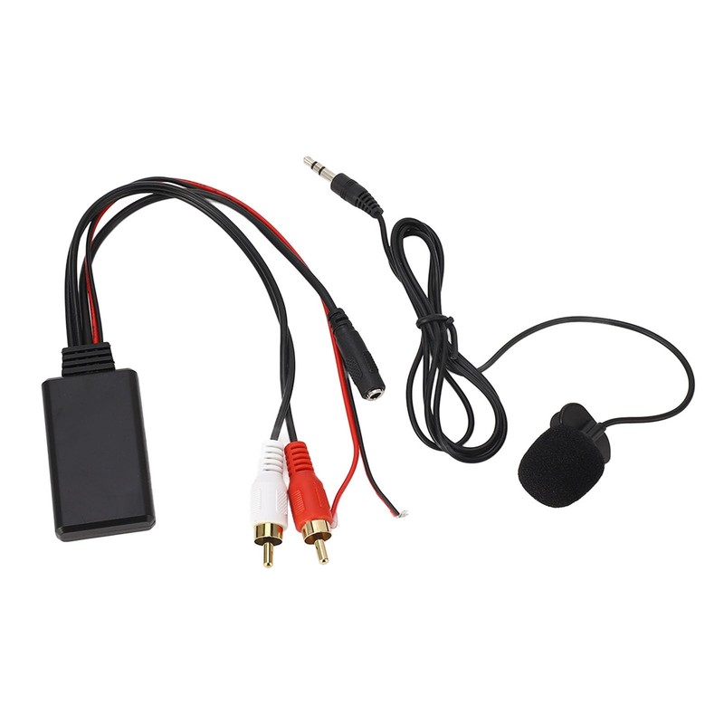Car Radio Bluetooth AUX Module 2 Cable Adapter Easy Microphone Hardware