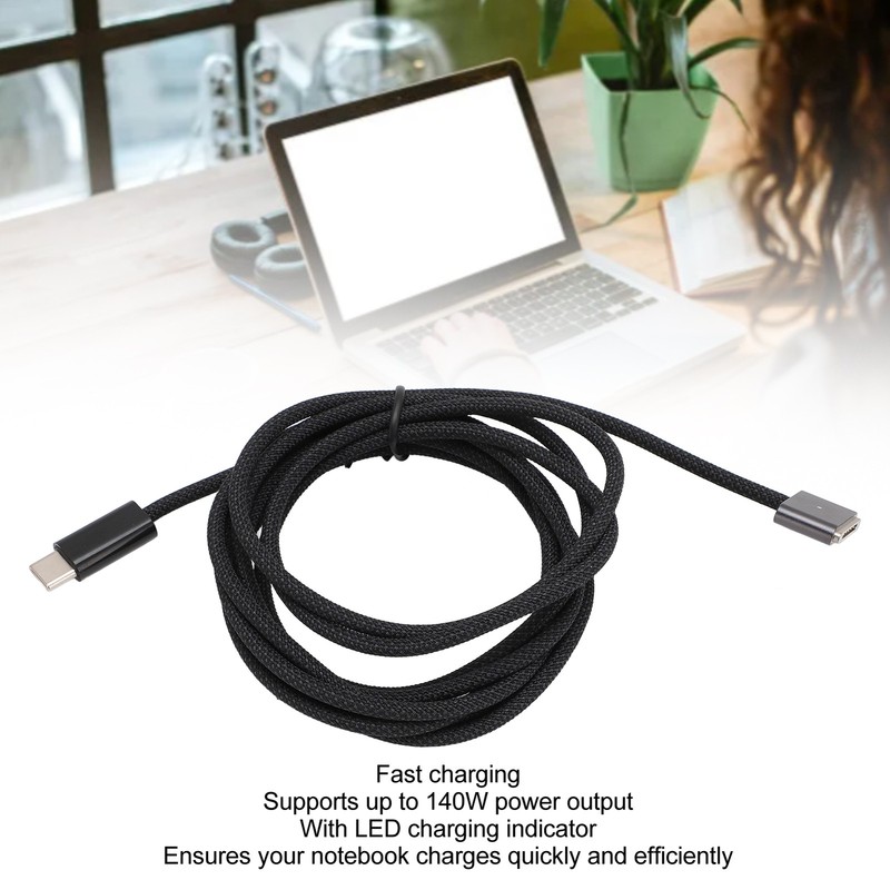 Type C To Magnetic 3 Charging Cable PD 140W Woven USB C Fast Charging Cable XMBS gallery