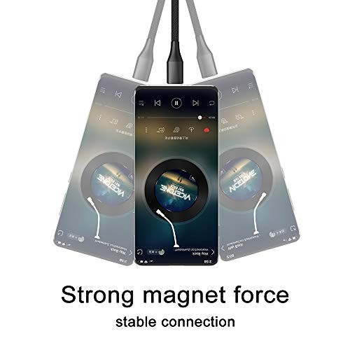 NetDot Gen10 2in1 Nylon Braided Magnetic Charging Cable Fast 3.3ft 3 black gallery