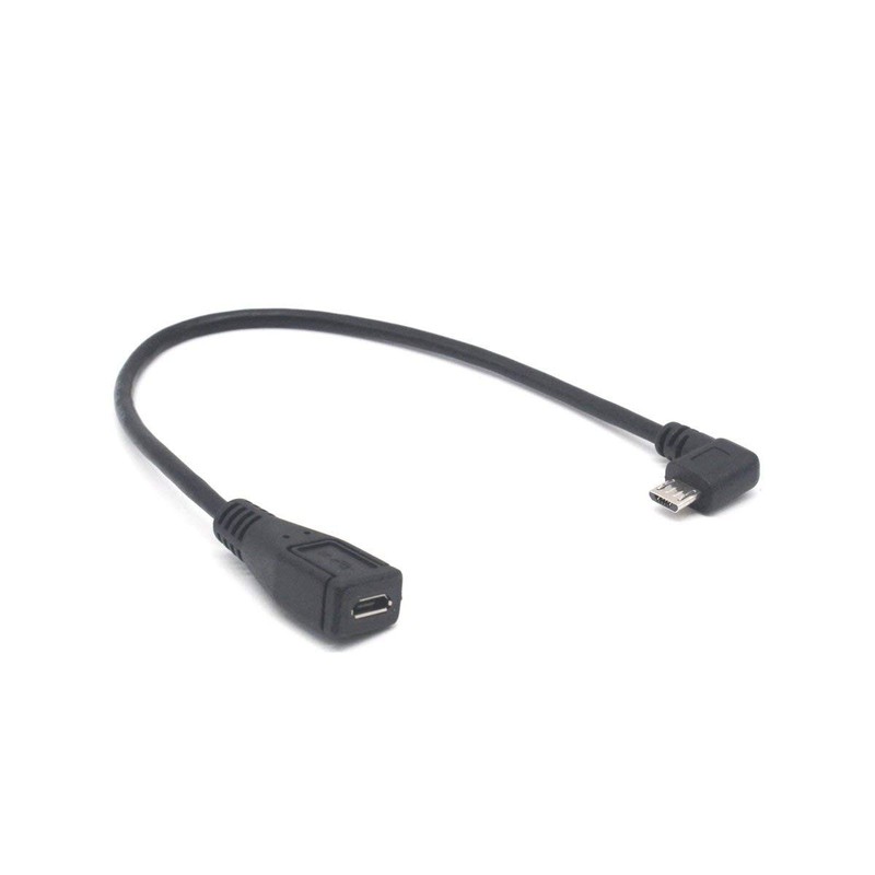 Micro USB Left Angle,Micro Extension Cable, 90 Degree 10 inches, Black gallery