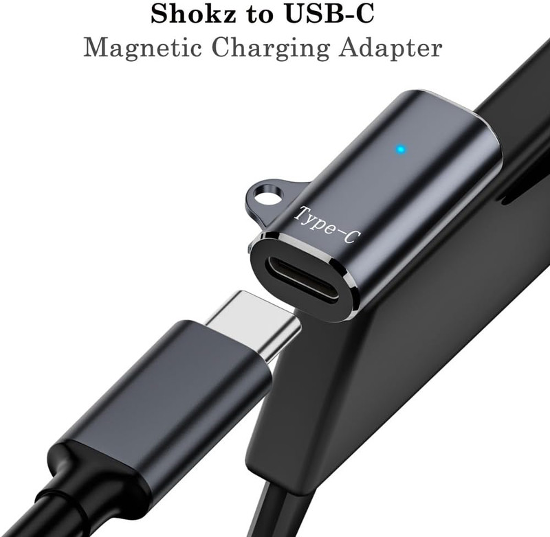 USB C Magnetic Charger Adapter for Aftershokz Aeropex, Shokz Opencomm, Openrun, gallery