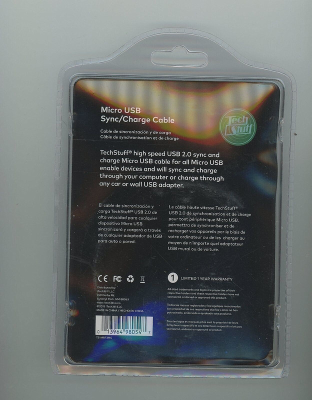 Micro USB Adapter 10 Foot 2.0 Sync Charge Cable Green Gold Blue Purple Colors gallery