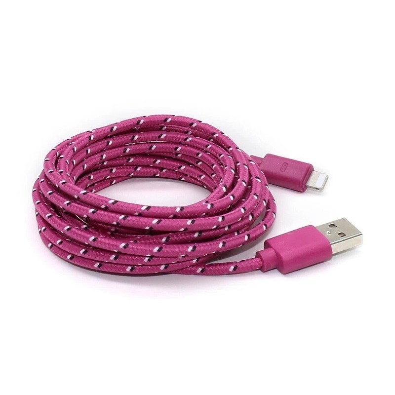 Charging Data Cable 5 Pack 3/6/10ft Charger Nylon Braided For Apple iPhone iPad gallery