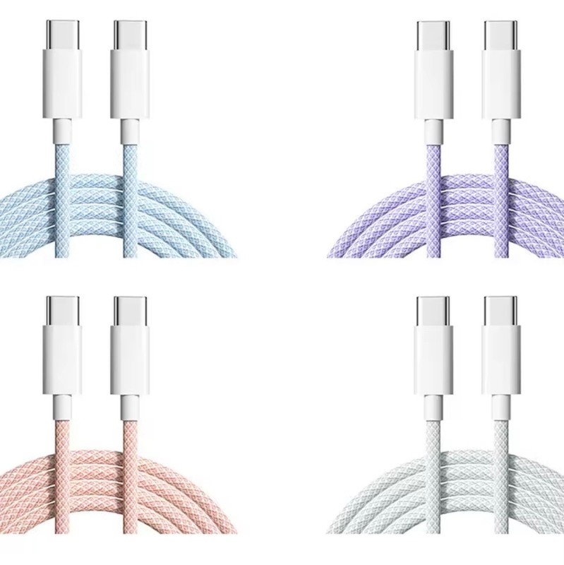 60W 6A USB Type C to Type C Cable Data Line For Iphone 15 16 Samsung Xiaomi Fast gallery
