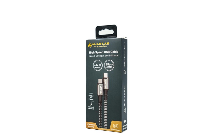 M A D LAB Thunderbolt 4 Cable Compatible ; 240W Fast Charging; 40Gbps USB C D... gallery