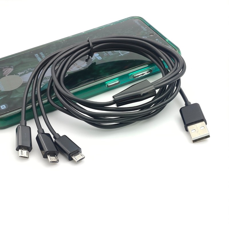 1/2/3M (3/6/10FT) Micro USB Splitter Cable 1 to 3 Micro USB Cable Charging Cord gallery