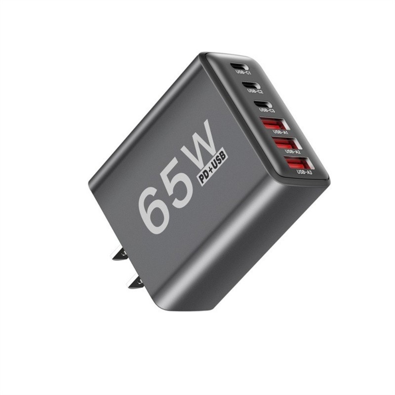 3 USB + 3 Type-C Fast Wall Charger 65W GaN 6 Plug For Samsung Galaxy S22 S21 S23 gallery