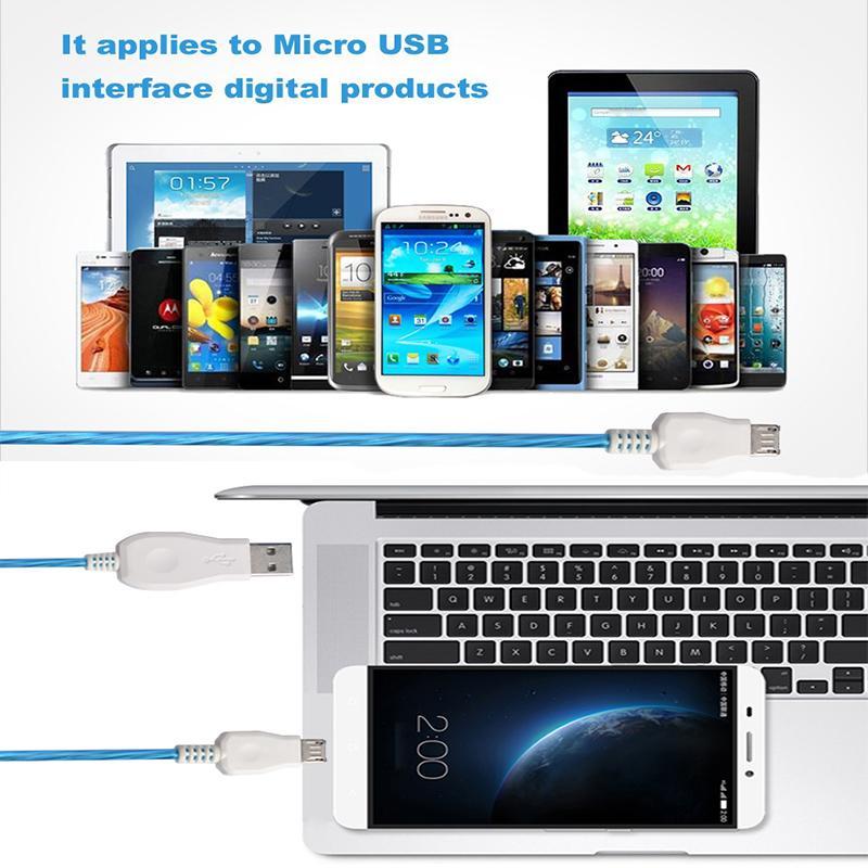 FLOW LED Light-up Micro USB Charger Data Cable for Samsung Galaxy S6+ S7 Note 4 gallery