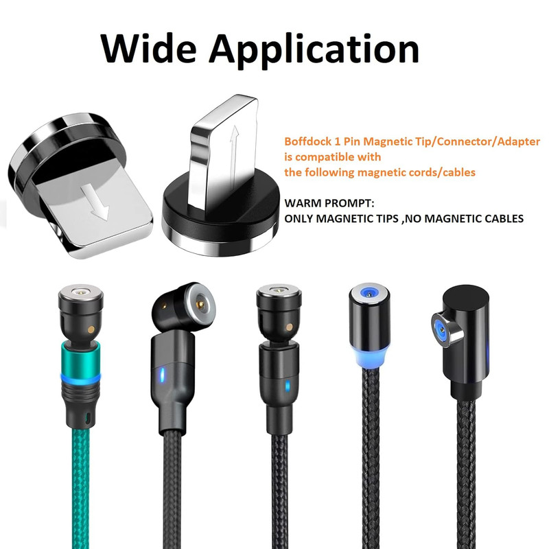 1-Pin I-Products Magnetic Charging Cable Tips,12Pcs Magnetic Tips Connector for gallery