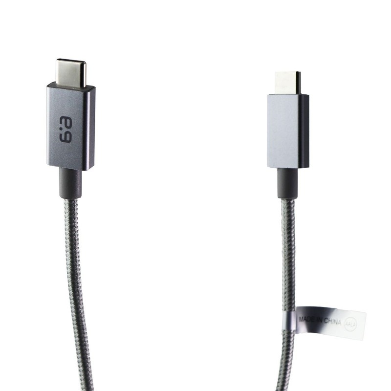 PureGear (4-Foot) Braided USB-C to USB-C Charging Cable – Space Gray