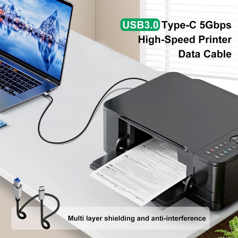 USB 3.0 Printer Cable Super Speed 5Gbps USB 3.0 to B Cable for Scanner, Exter... gallery