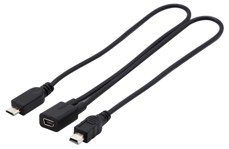 Mini USB Splitter Extender Cable Mini USB 2.0 Female to Mini USB 2.0 & Micro ... gallery