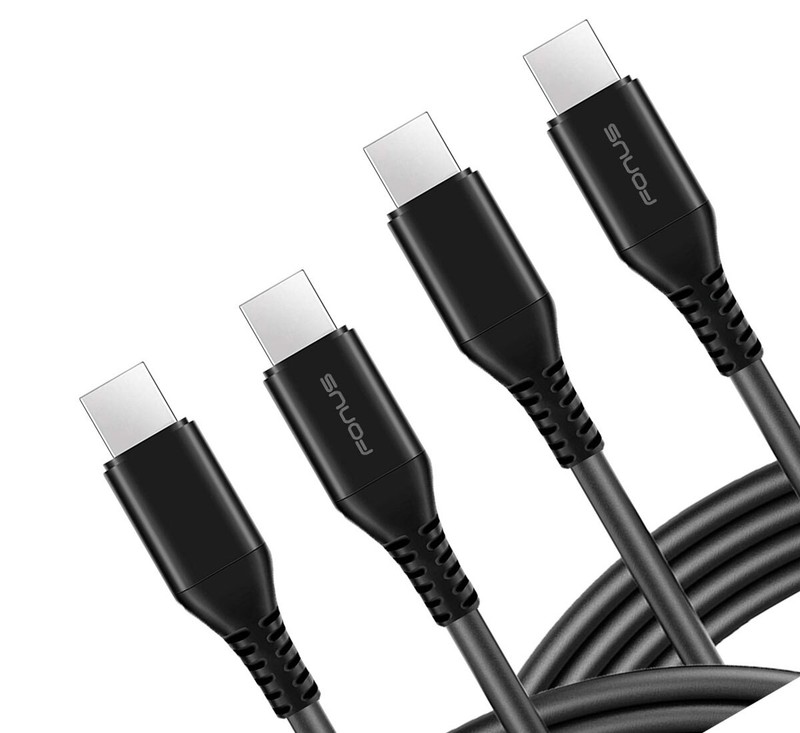 6ft and 10ft Long PD USB-C Cables Fast Charge TYPE-C to TYPE-C for Cell Phones
