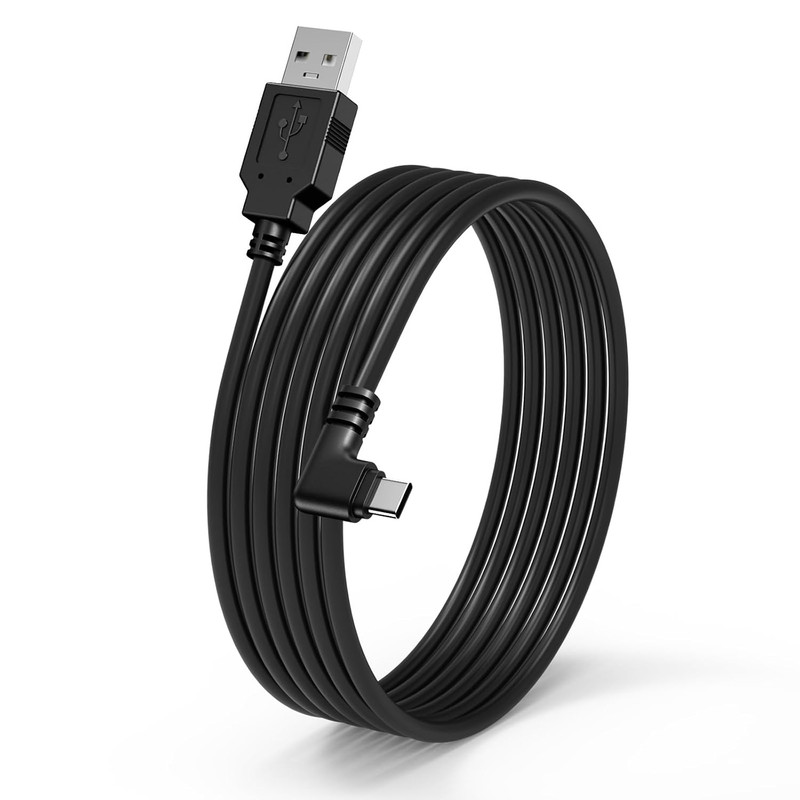 USB C Dash Cam Power Cord, USB to 90-Degree USB-C Charging Cable for Dashcam Rea