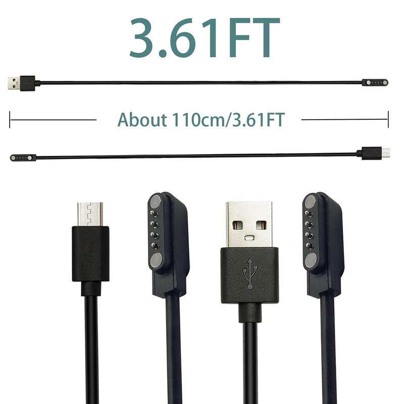 2 Pack Magnetic Charger Cables fits for PLAUD Note AI Voice Recorder,3.61 FT USB gallery