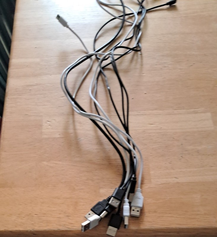 Huge Mixed Cable & Charger Lot – Audio, USB, Phone, Network, Power – Tested gallery