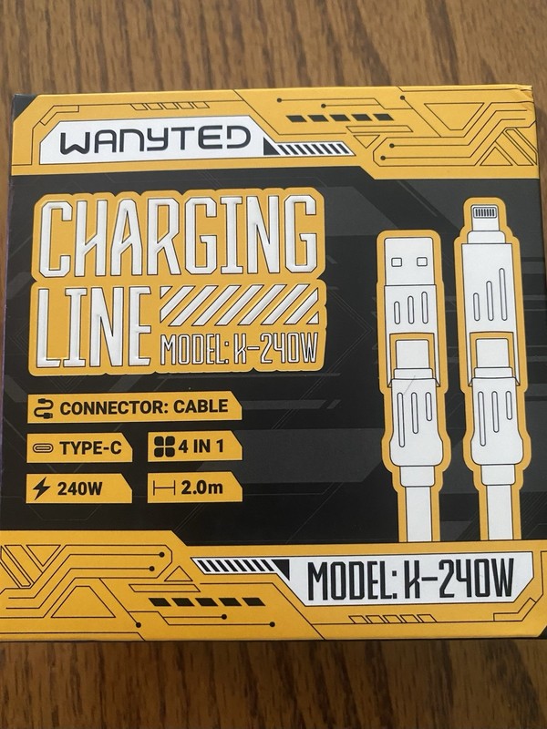 Wanyted 4 In 1 Charging Line Type C And USB -A