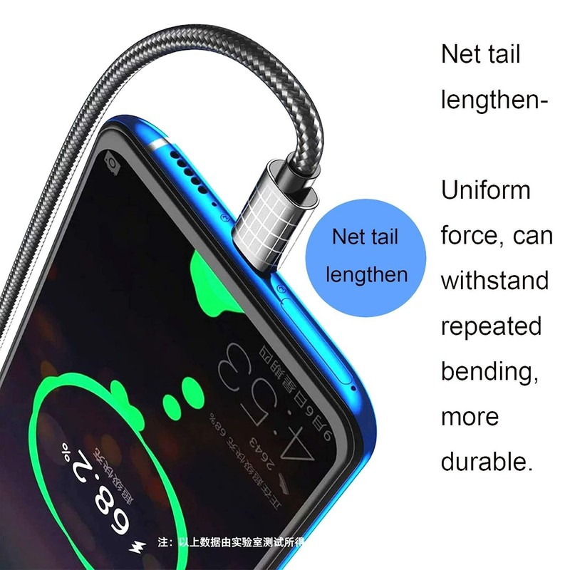 2-Pack High-Speed Pink USB A to USB C Braided Charging Cable - Anti-Break Design gallery