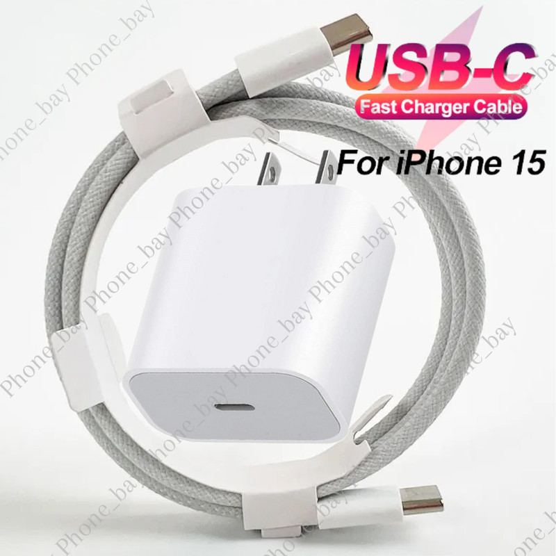 20W Fast USB-C Type C Charger Cable For iPhone 15/15 Pro/15 Plus/15 Pro Max